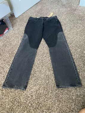 Levi's Two-Tone Black and Charcoal Straight Jeans